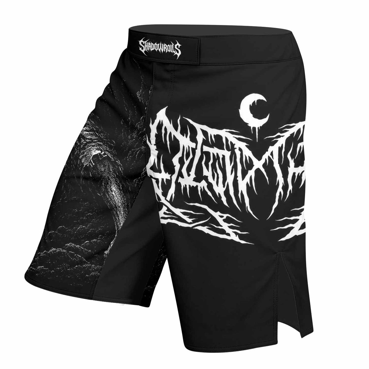Leviathan Fucking Your Ghost In Chains of Ice Fight Shorts - left side mockup