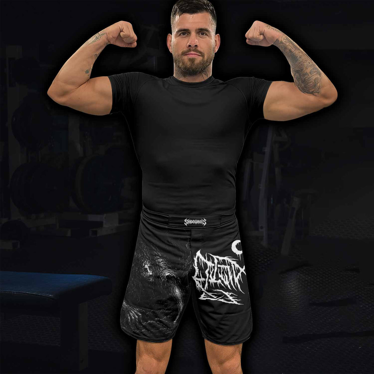 Leviathan Fucking Your Ghost In Chains of Ice Fight Shorts - lifestyle view