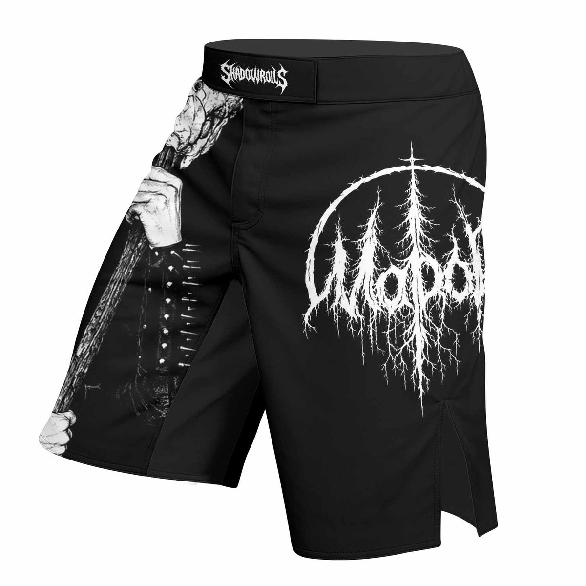 Morok Carpathian Fullmoon Ritual Fight Shorts - left side mockup