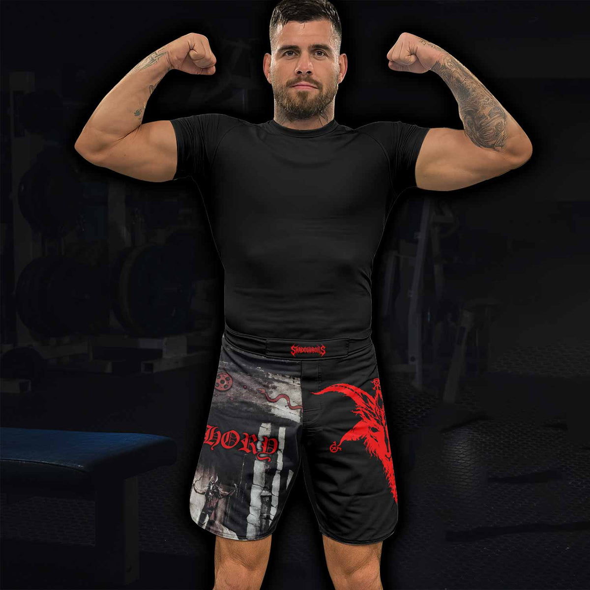 Bathory Under the Sign of the Black Mark Fight Shorts - lifestyle view