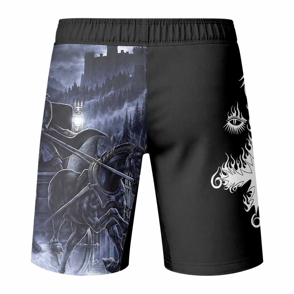Dissection The Somberlain Fight Shorts - back view mockup