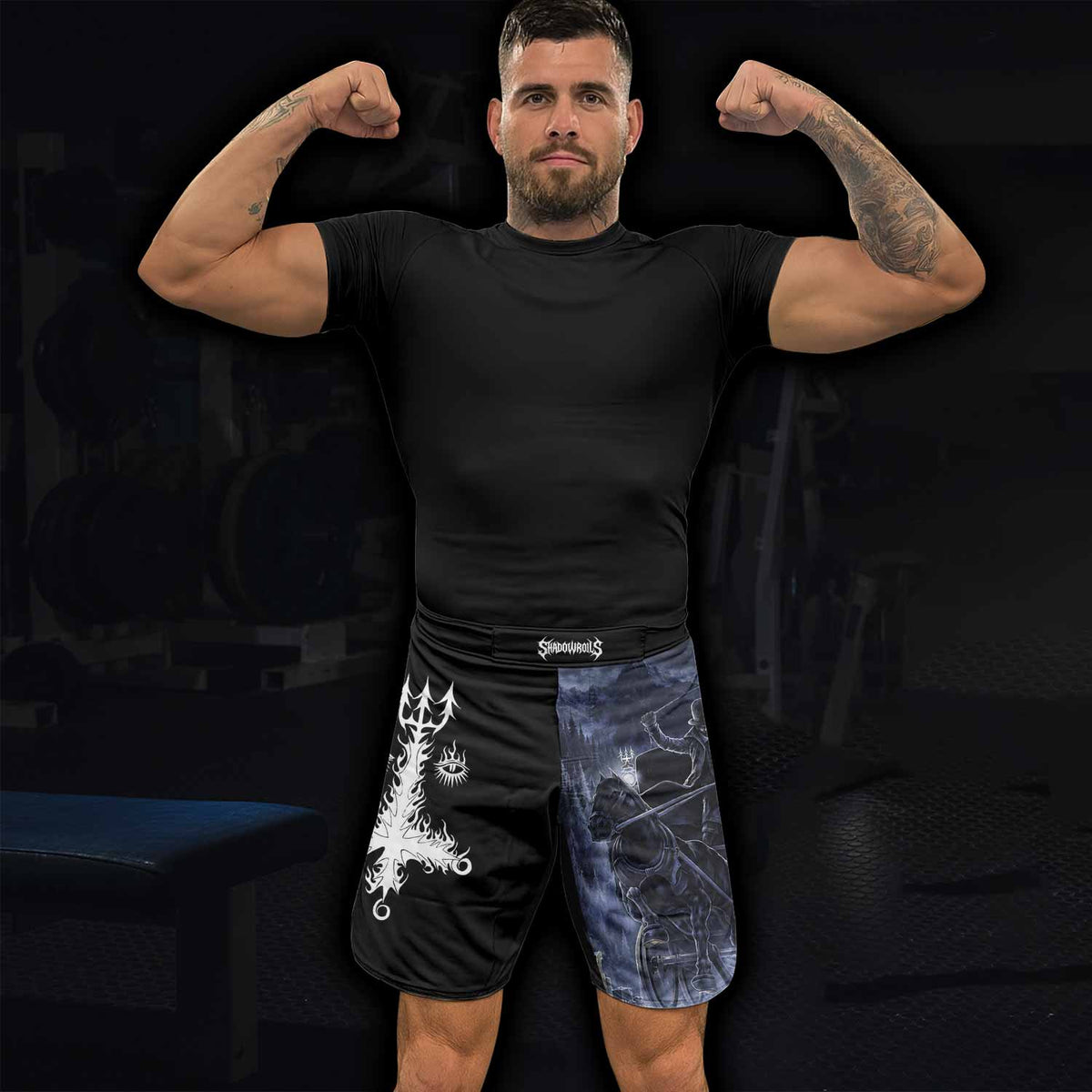 Dissection The Somberlain Fight Shorts - lifestyle view