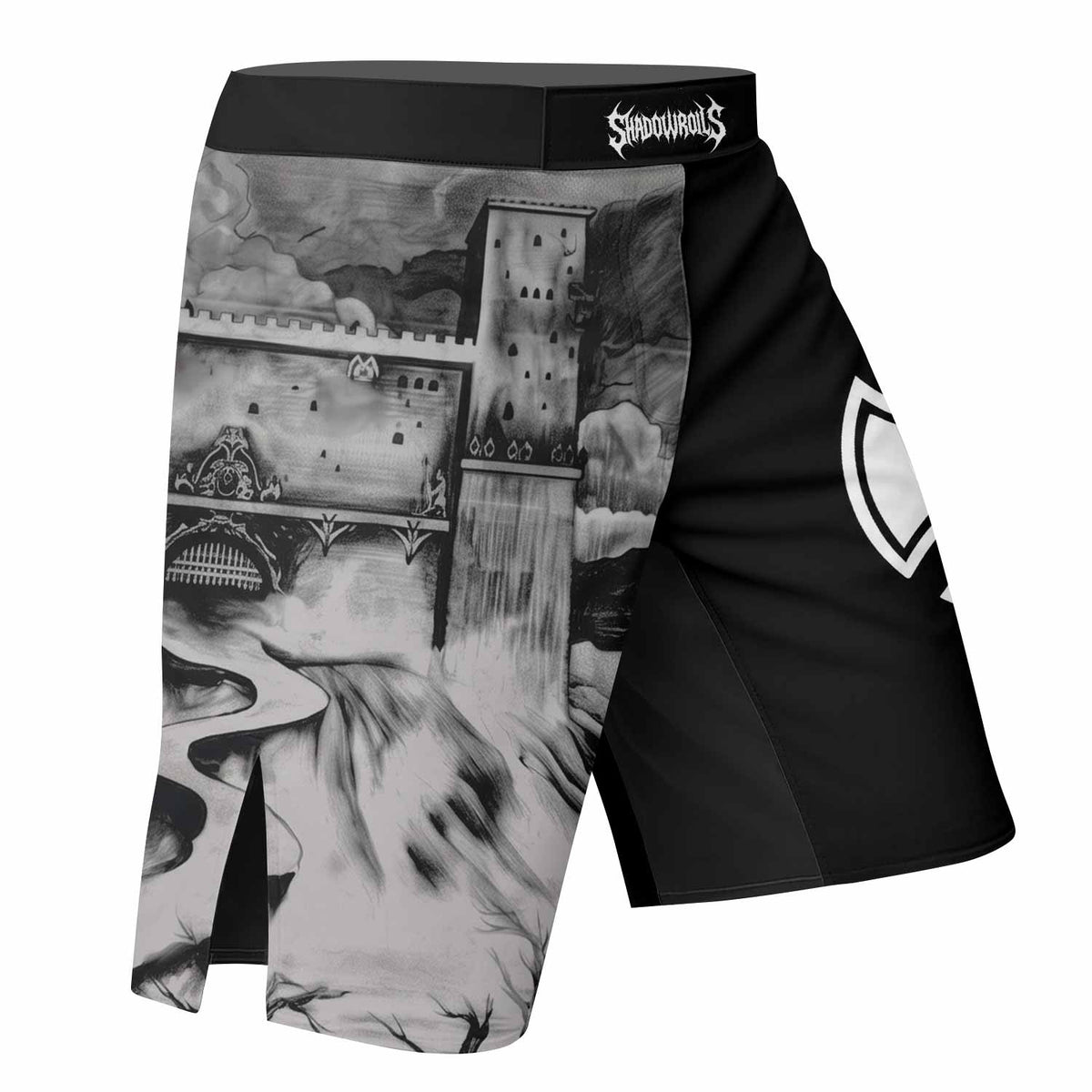 Satyricon Dark Medieval Times Fight Shorts - right side mockup