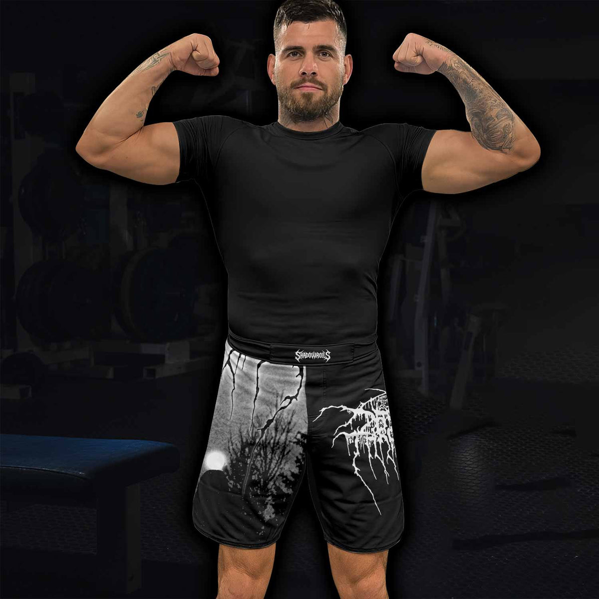 Darkthrone Panzerfaust Fight Shorts - lifestyle view