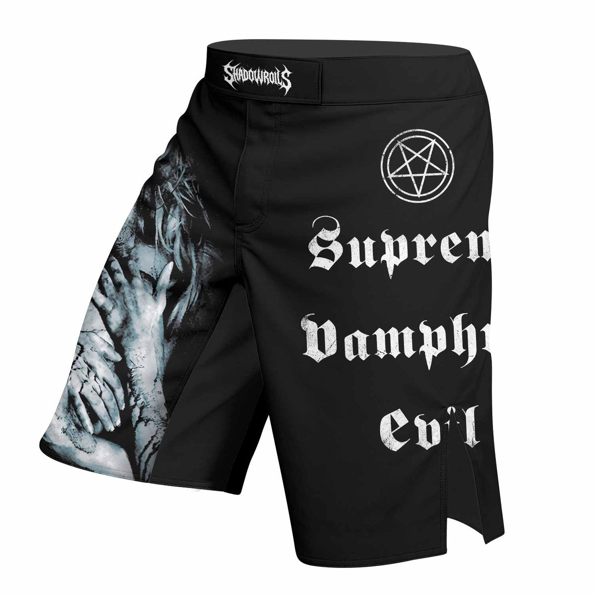 Cradle of Filth The Principle of Evil Made Flesh Fight Shorts - left side mockup