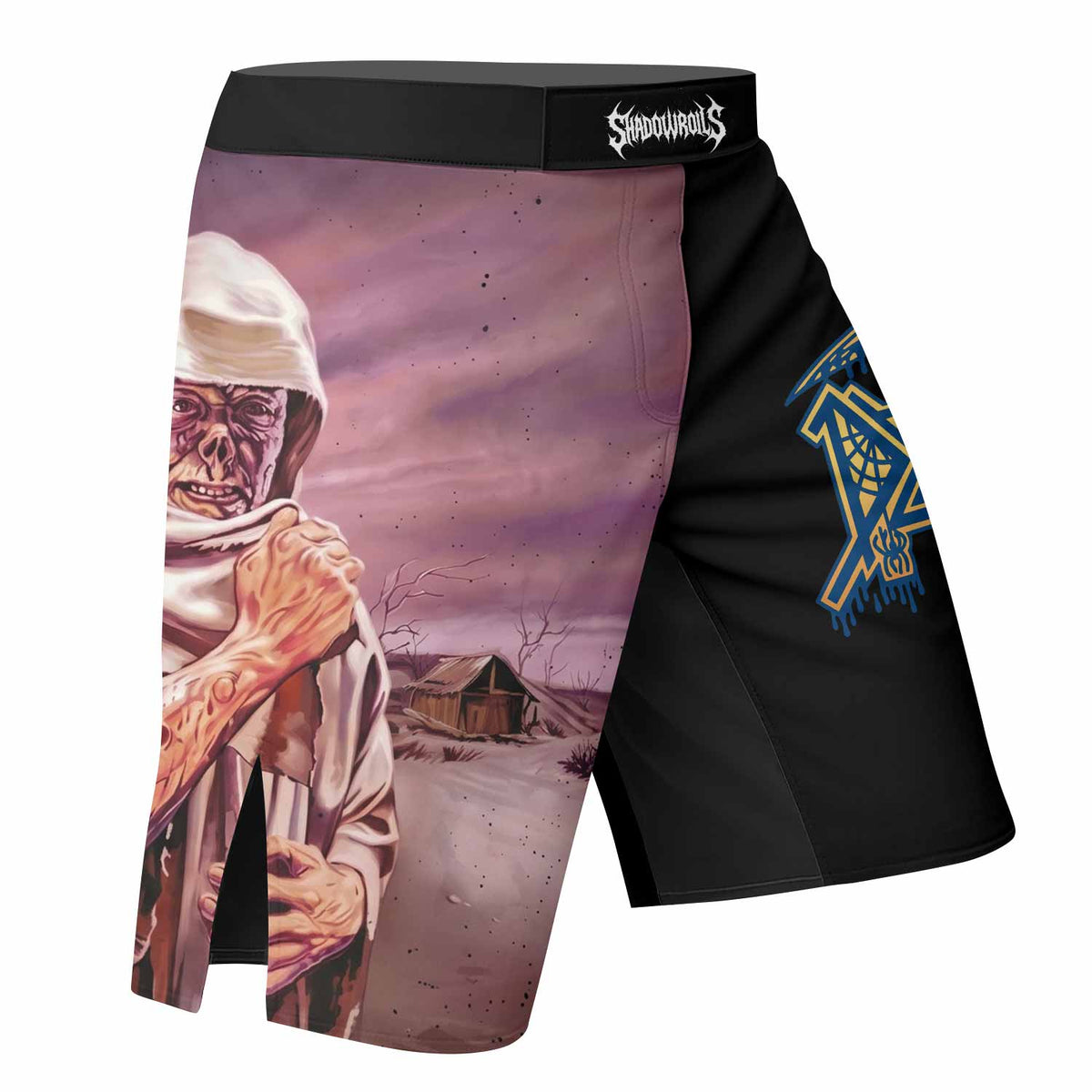 Death Leprosy Fight Shorts - right side mockup