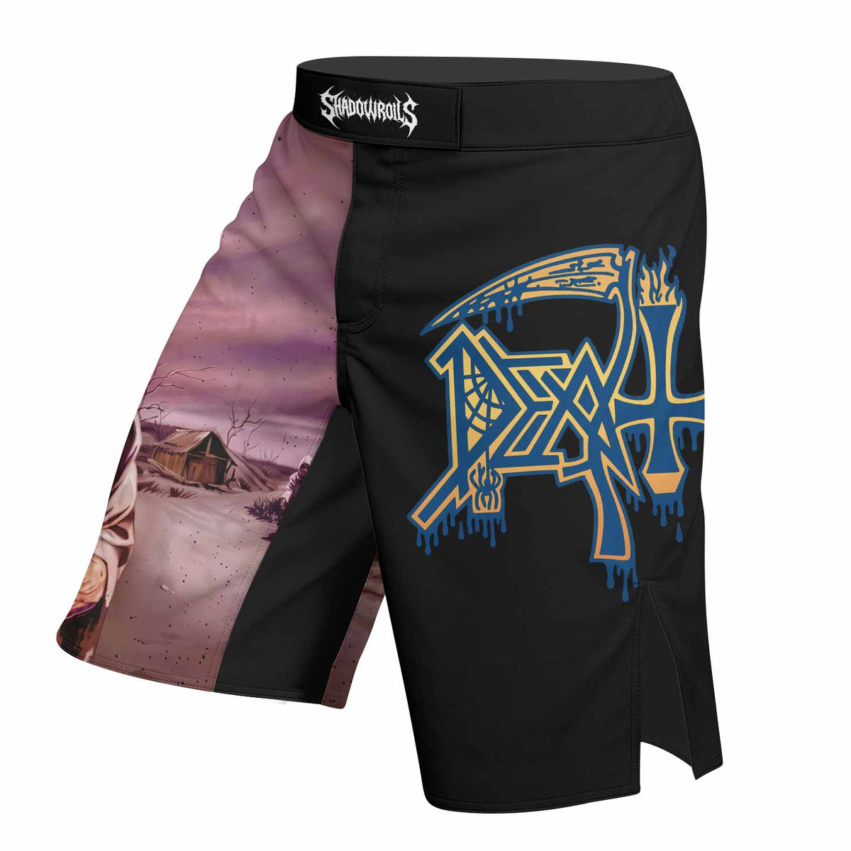 Death Leprosy Fight Shorts - left side mockup