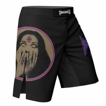 Electric Wizard Let Us Prey Fight Shorts - right side mockup