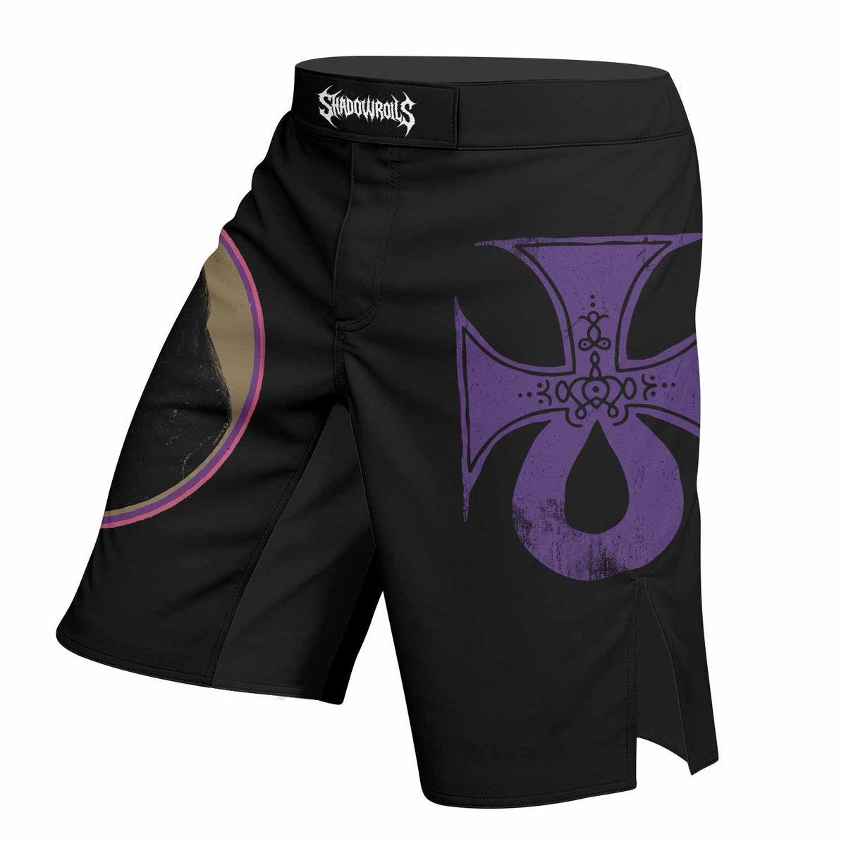 Electric Wizard Let Us Prey Fight Shorts - left side mockup