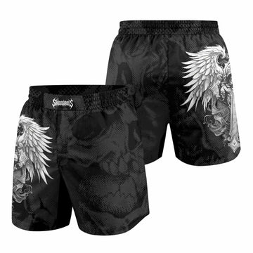 Rebirth of the Fallen Grappling Shorts - front and back view