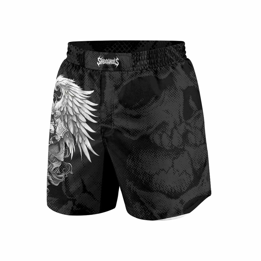 Rebirth of the Fallen Grappling Shorts - front and back view