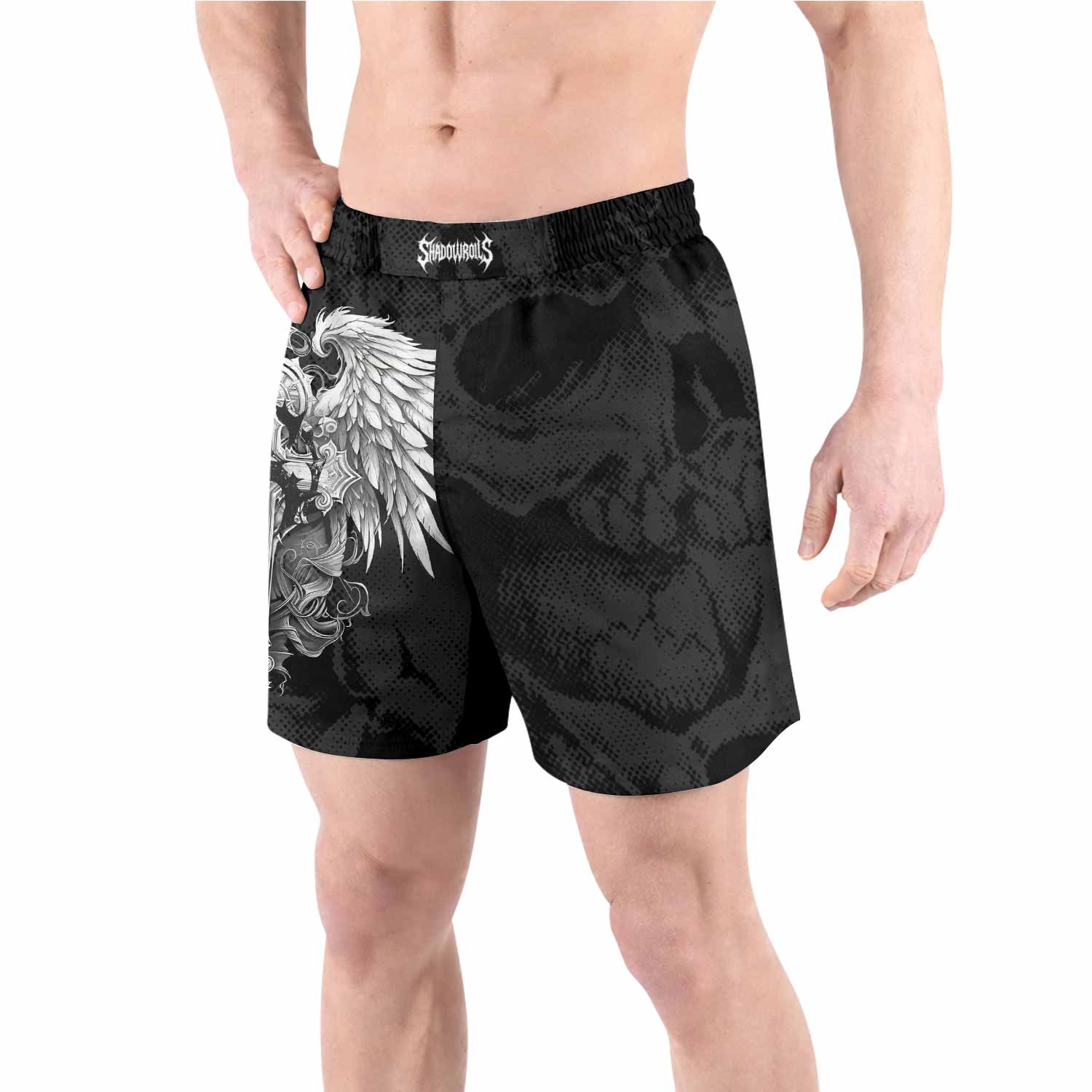 Rebirth of the Fallen Grappling Shorts - front view lifestyle