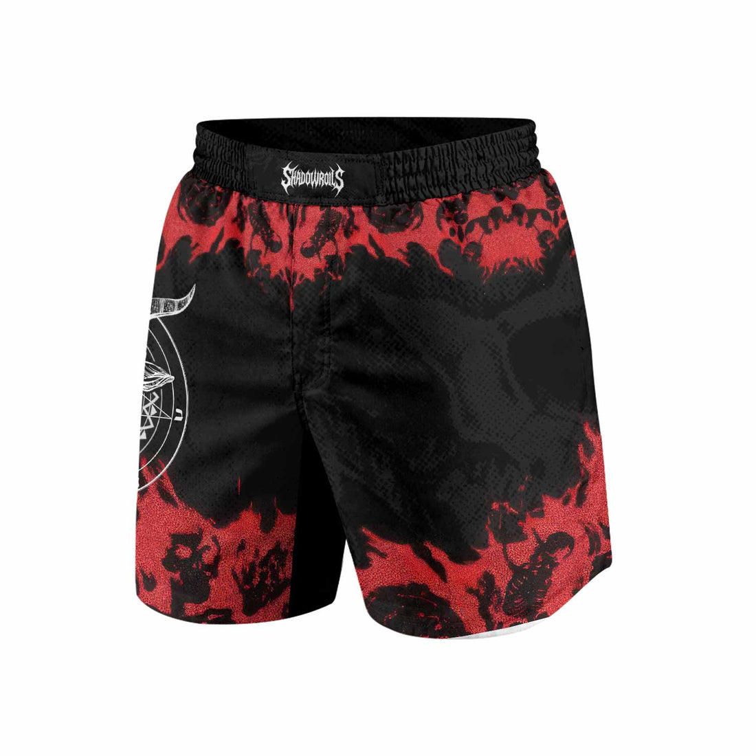 Baphomet Seal Grappling Shorts - front and back view