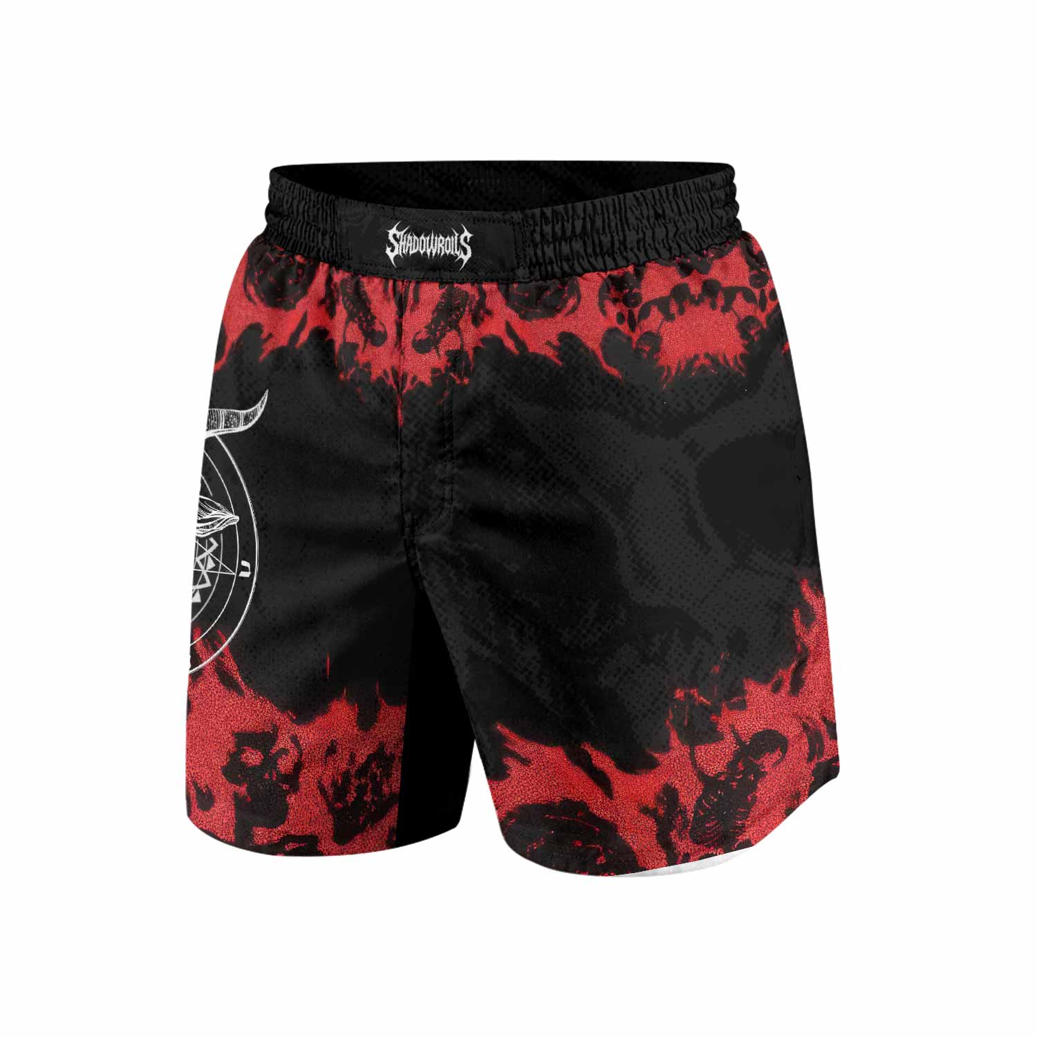 Baphomet Seal Grappling Shorts - front view mockup