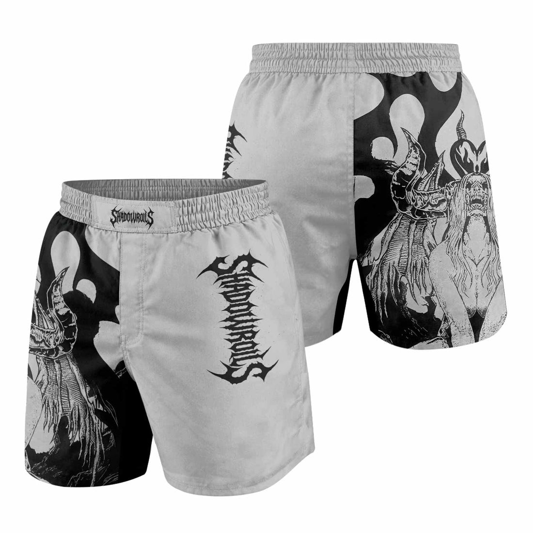 The Forsaken Beast Grappling Shorts - front and back view
