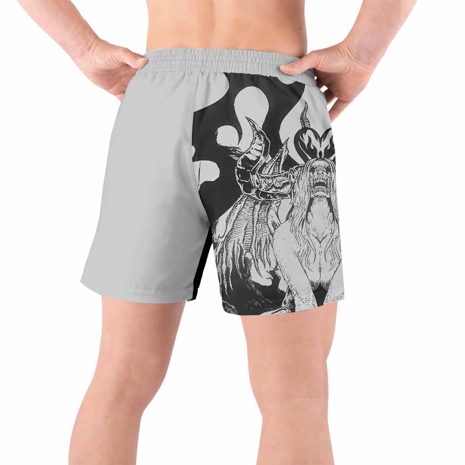The Forsaken Beast Grappling Shorts - back view lifestyle