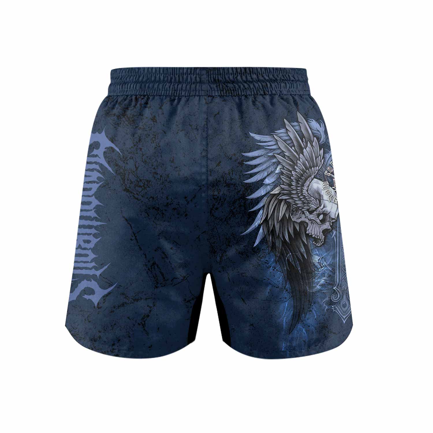 Duality of Souls Grappling Shorts - back view mockup