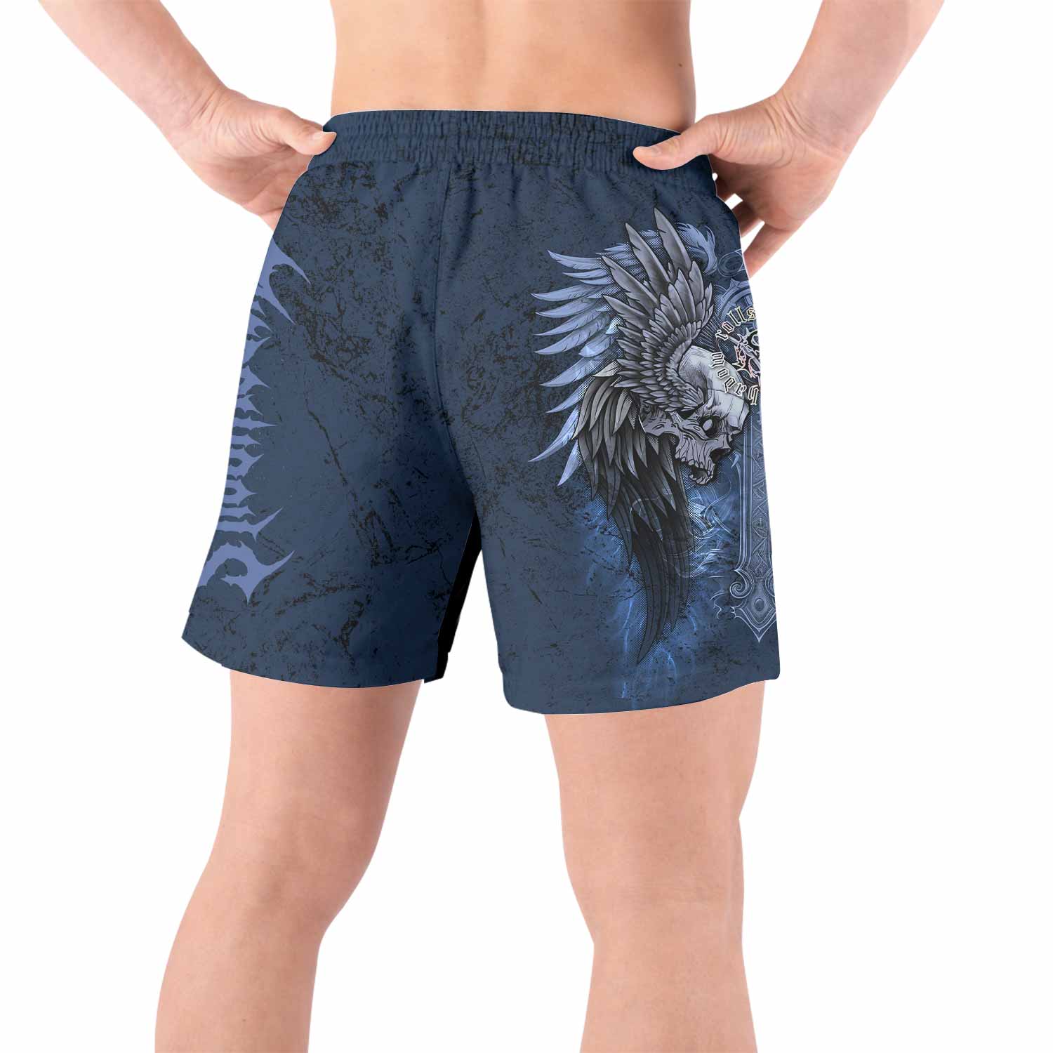 Duality of Souls Grappling Shorts - back view lifestyle