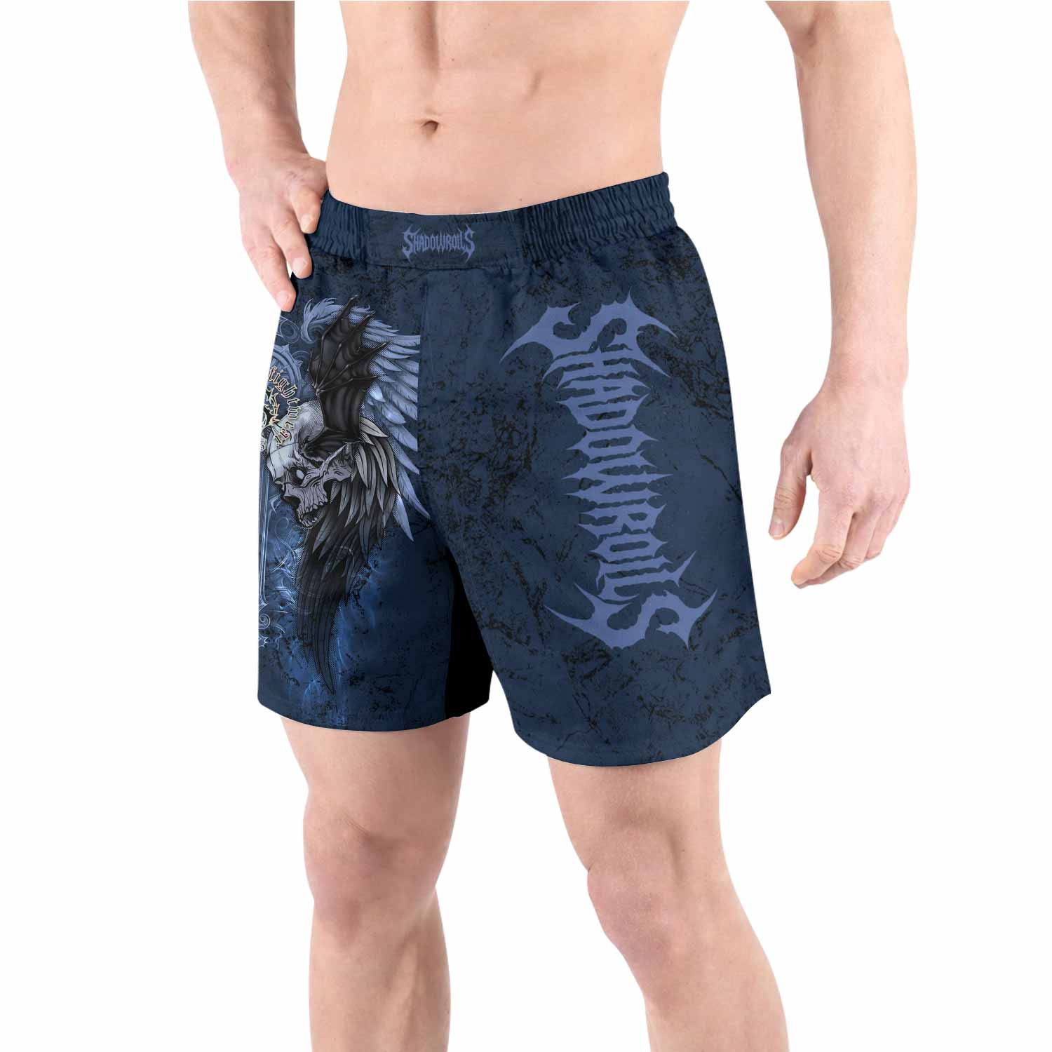 Duality of Souls Grappling Shorts - front view lifestyle