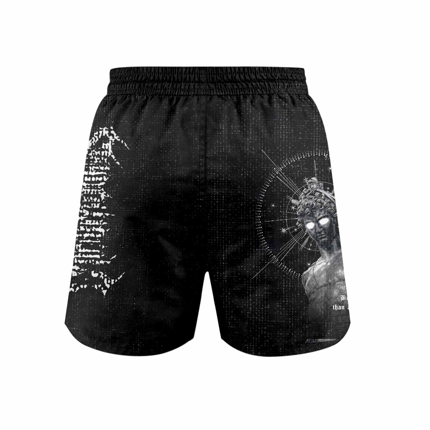 The Monster of Perseus Grappling Shorts - back view mockup