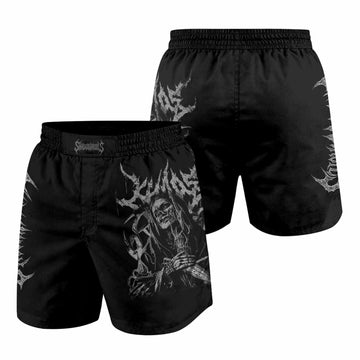 Against All Gods Grappling Shorts - front and back view