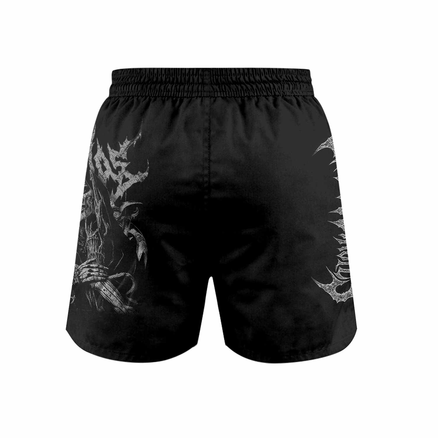 Against All Gods Grappling Shorts - back view mockup