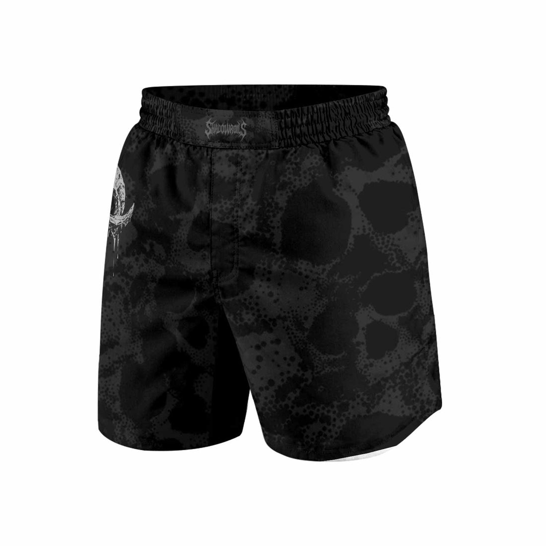 Pierced by Shadows Grappling Shorts - front and back view