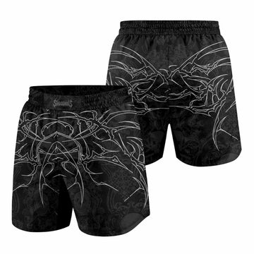 Throne of Thorns Grappling Shorts - front and back view