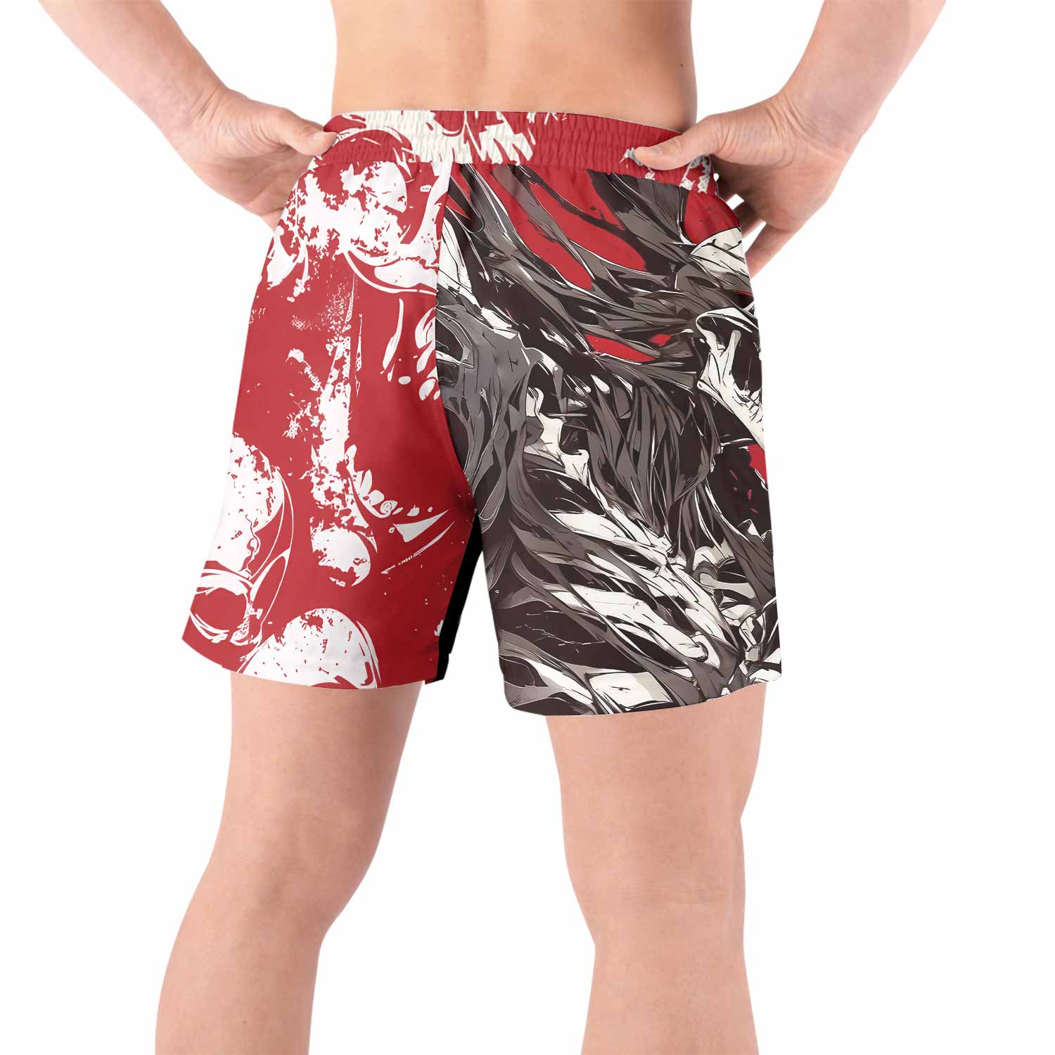Reaper's Wrath Grappling Shorts - back view lifestyle