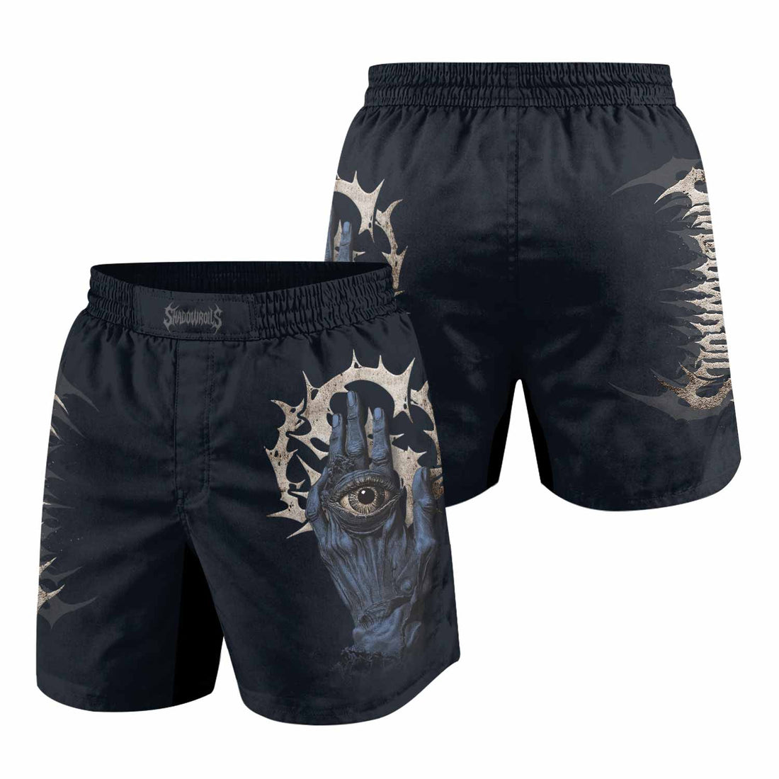 The All-Seeing Hand Grappling Shorts - front and back view