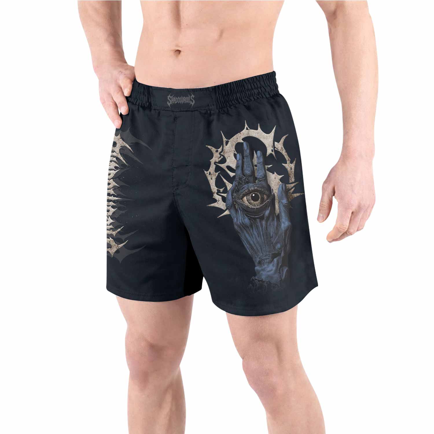 The All-Seeing Hand Grappling Shorts - front view lifestyle