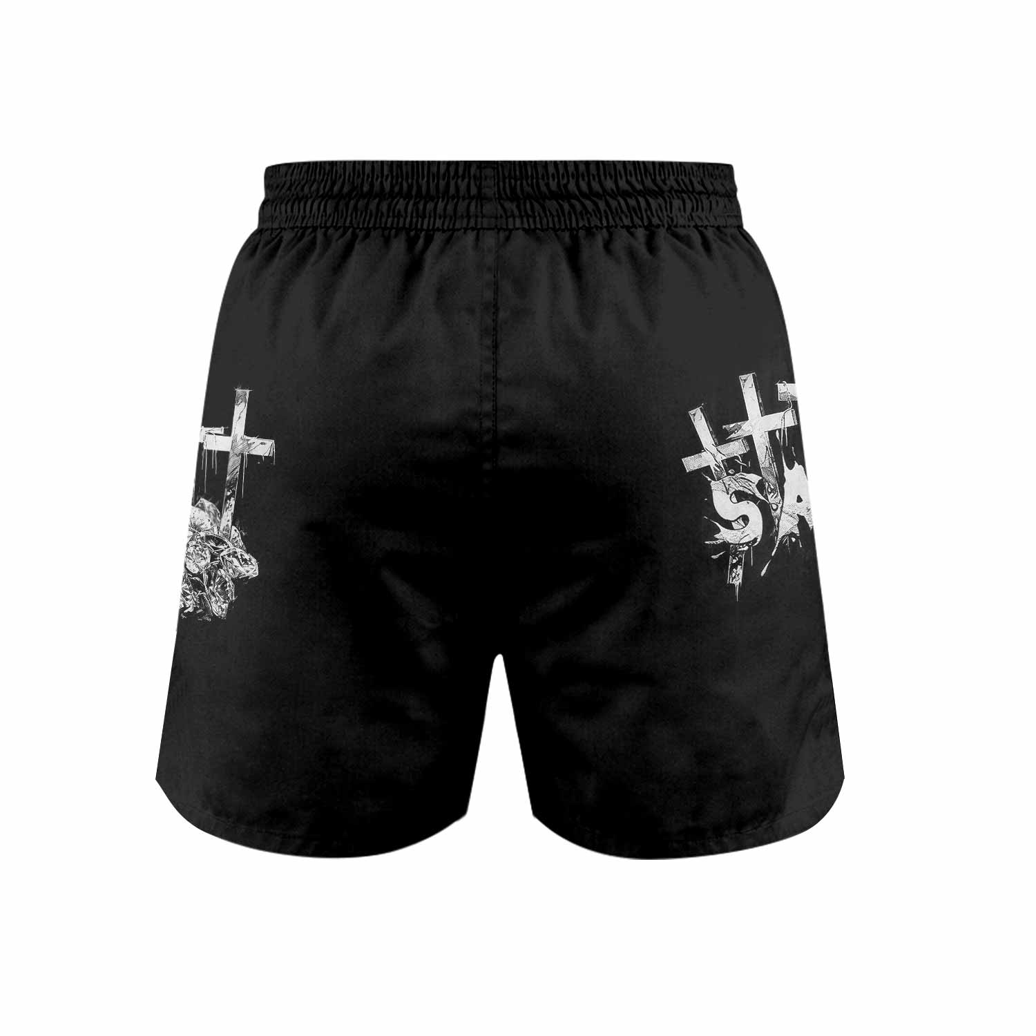 Saint Tears Grappling Shorts - back view mockup