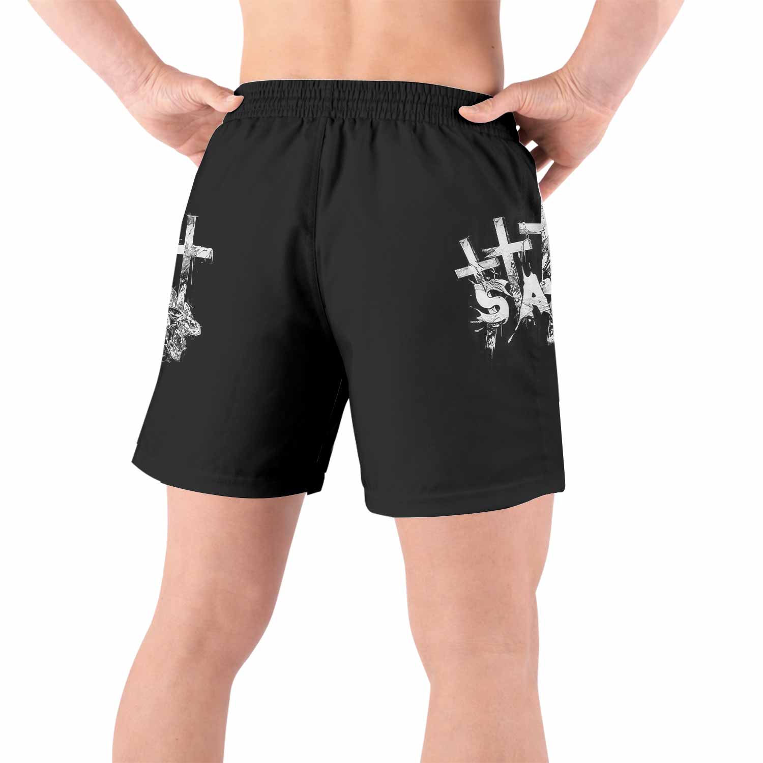 Saint Tears Grappling Shorts - back view lifestyle