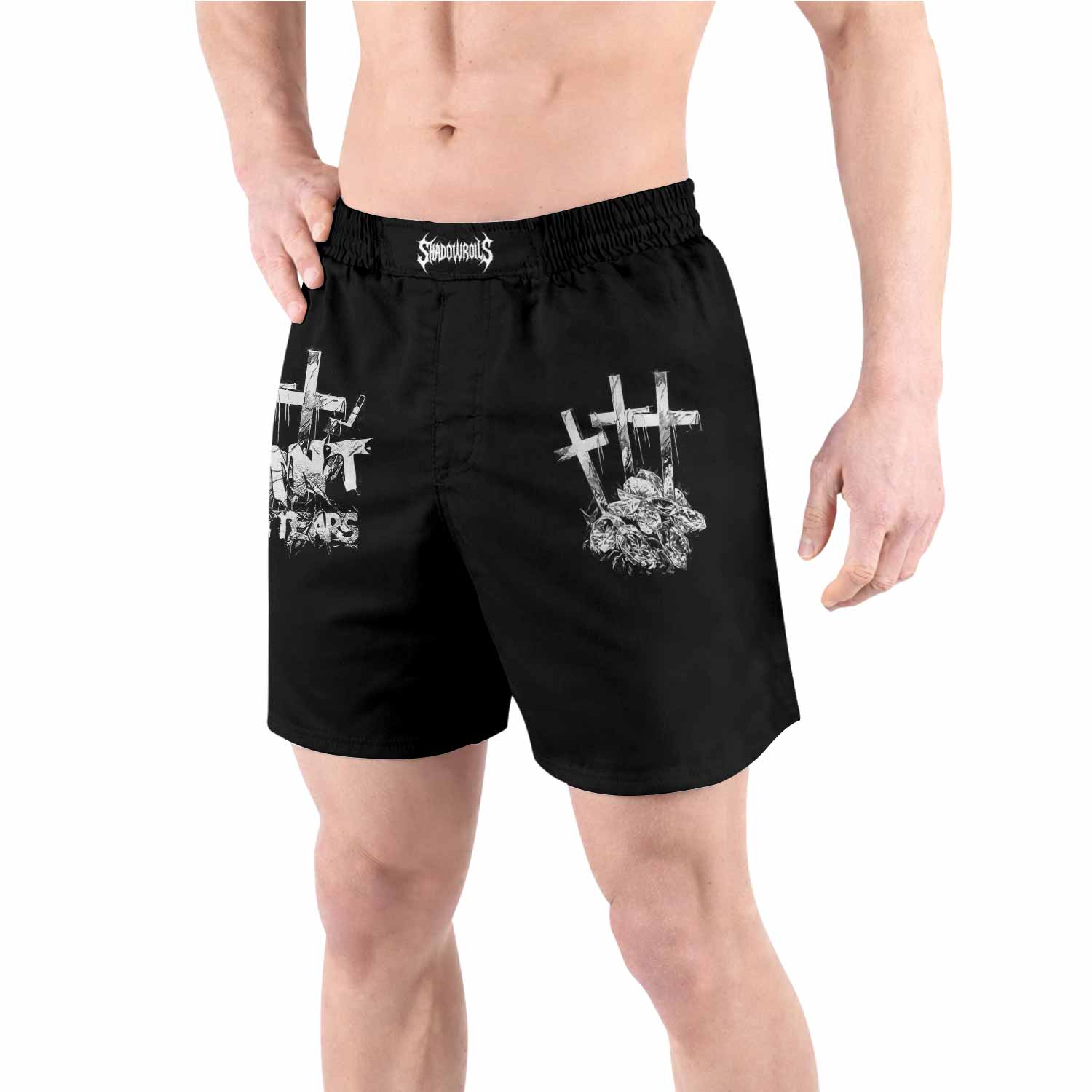 Saint Tears Grappling Shorts - front view lifestyle