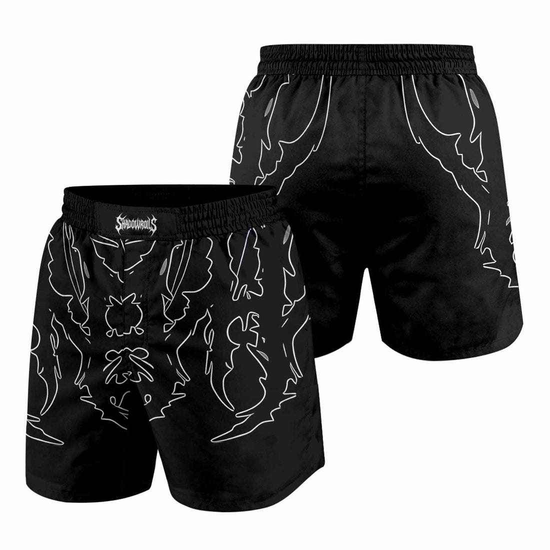 Far From Grace Grappling Shorts - front and back view