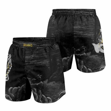Crucified Grace Grappling Shorts - front and back view