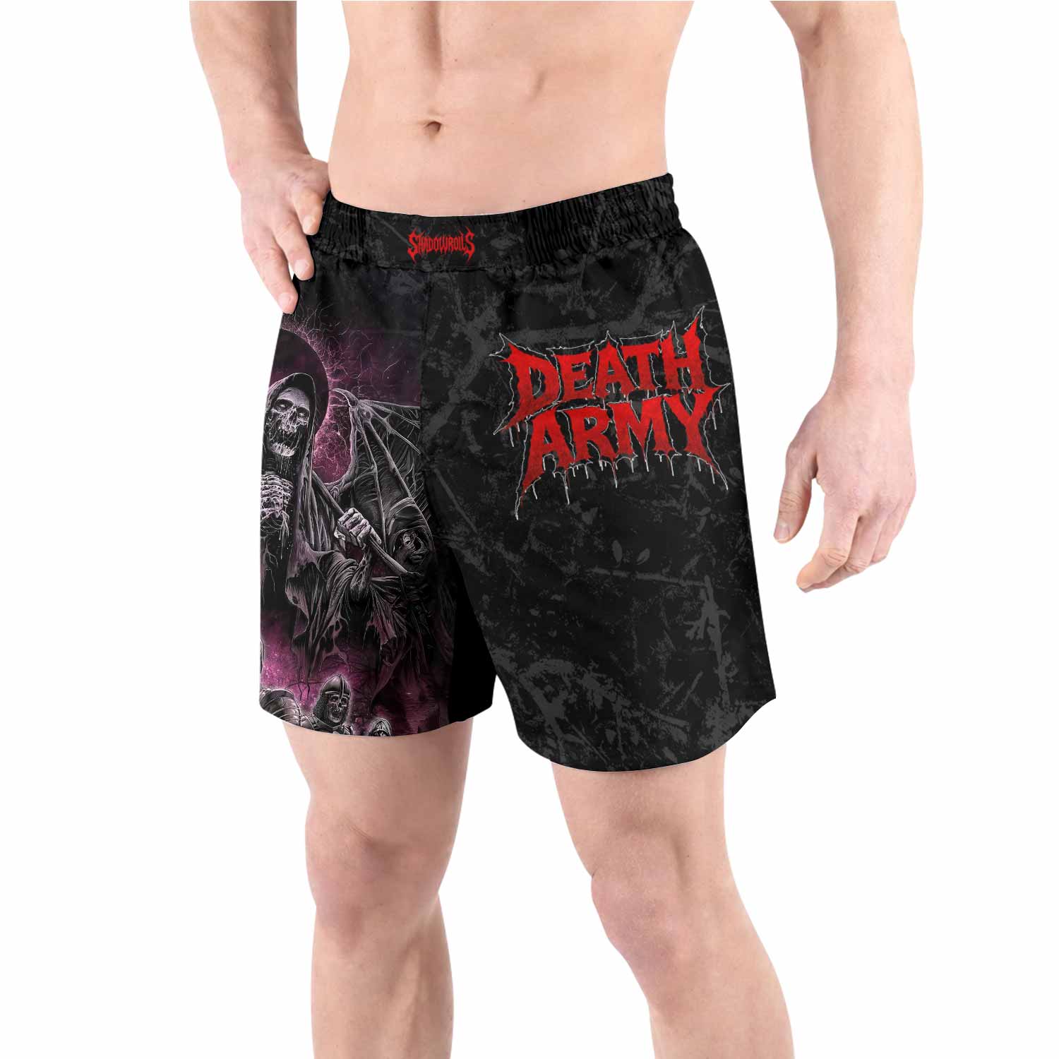 Death Army Grappling Shorts - front view lifestyle
