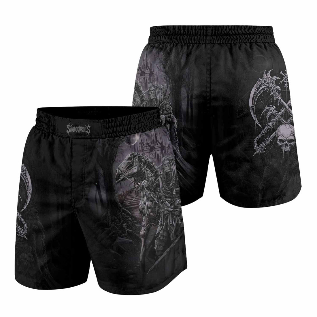 Reaper's Dominion Grappling Shorts - front and back view