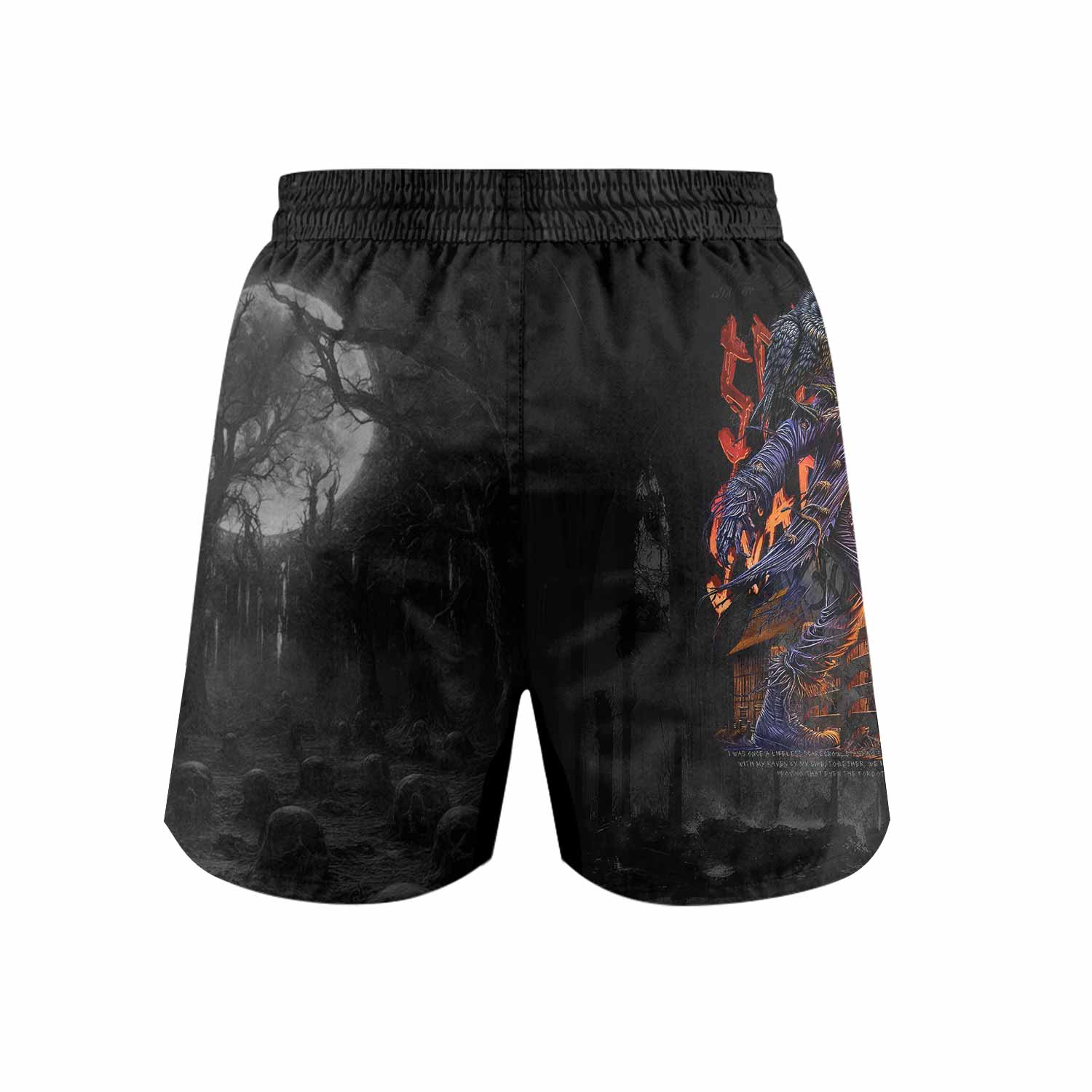 Scarecrow Prophecy Grappling Shorts - back view mockup