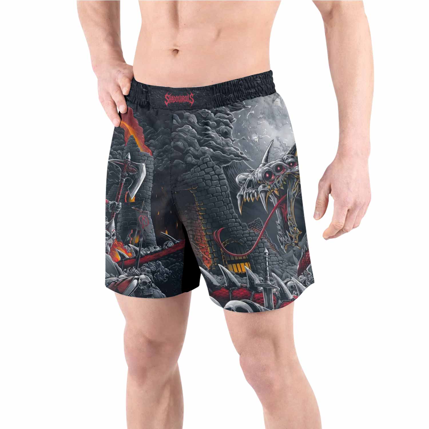 Wrath of the Undying Grappling Shorts - front view lifestyle
