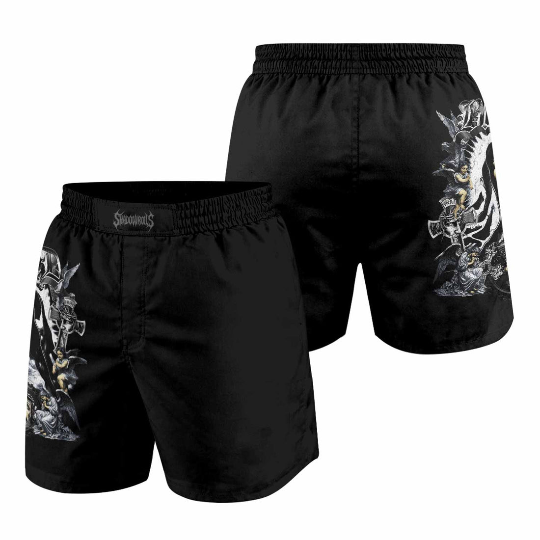 Blessed Saint Grappling Shorts - front and back view