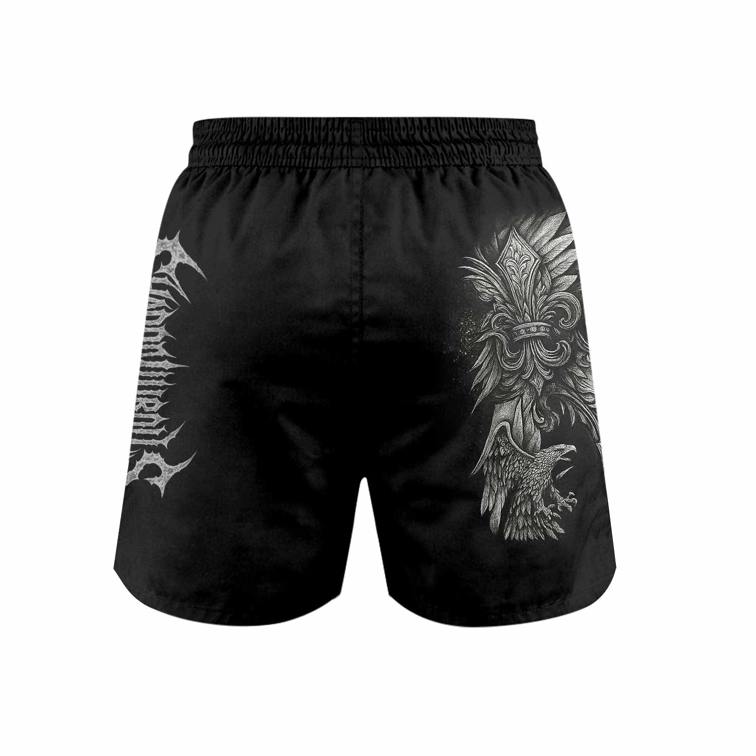 Shadow Silence Grappling Shorts - back view mockup