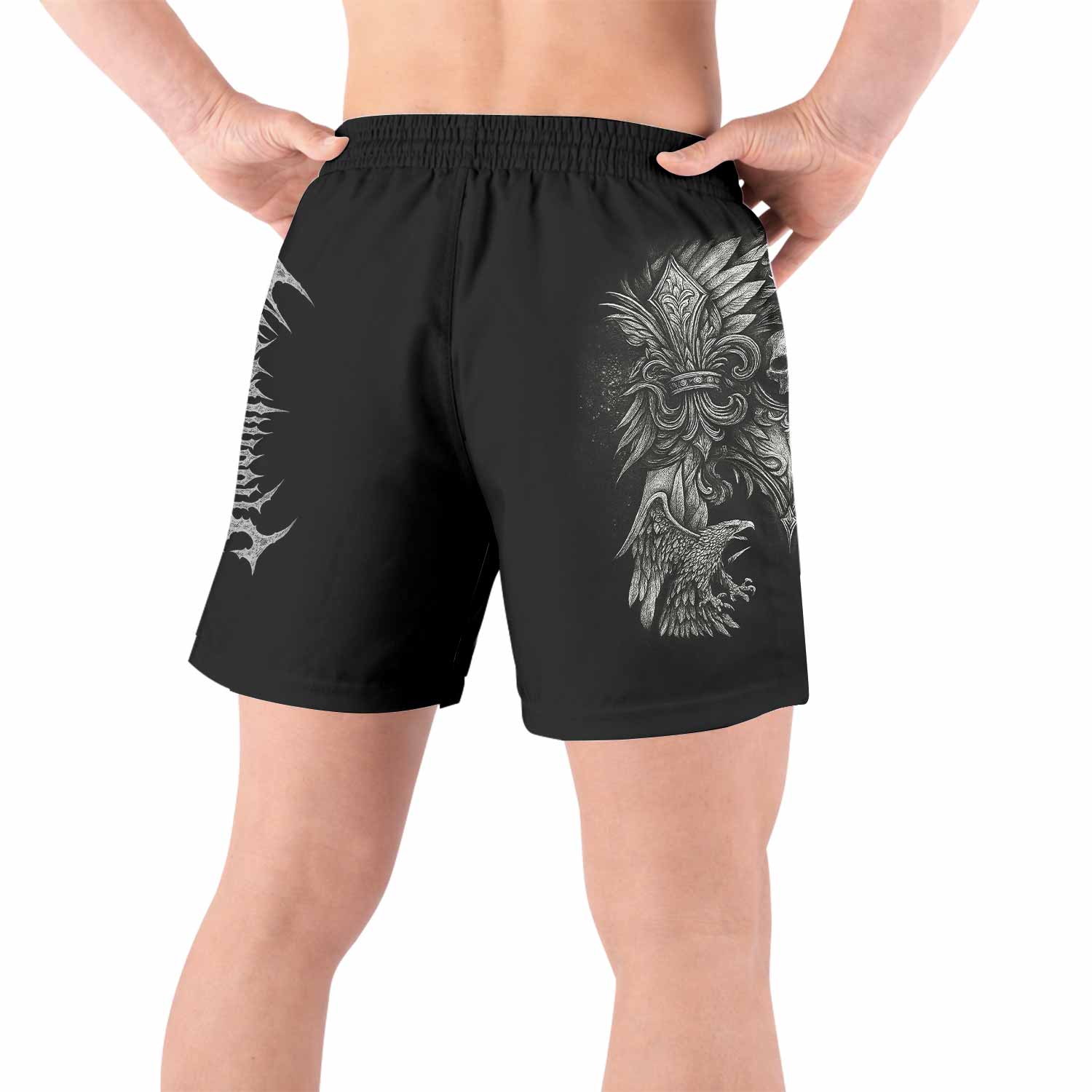 Shadow Silence Grappling Shorts - back view lifestyle
