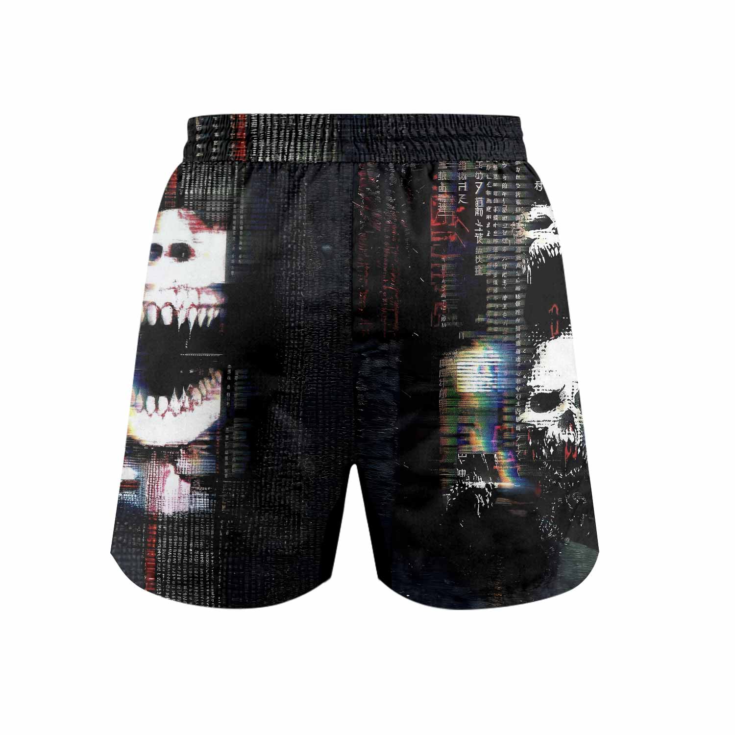 Digital Fear Protocol Grappling Shorts - back view mockup