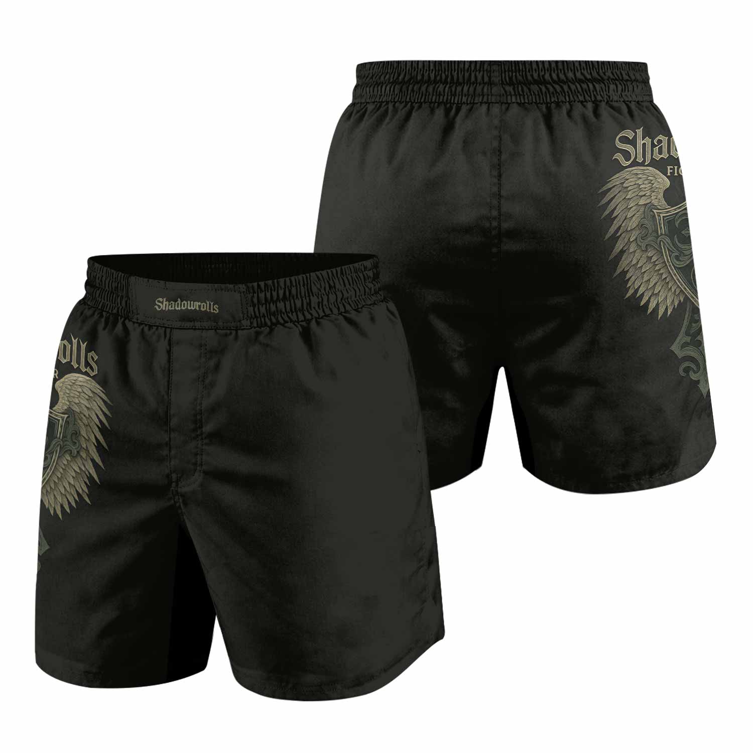 Shadow Guardian Grappling Shorts - front and back view