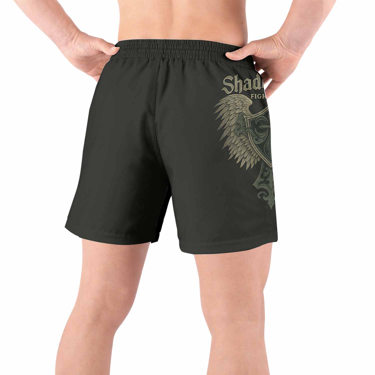 Shadow Guardian Grappling Shorts - back view lifestyle