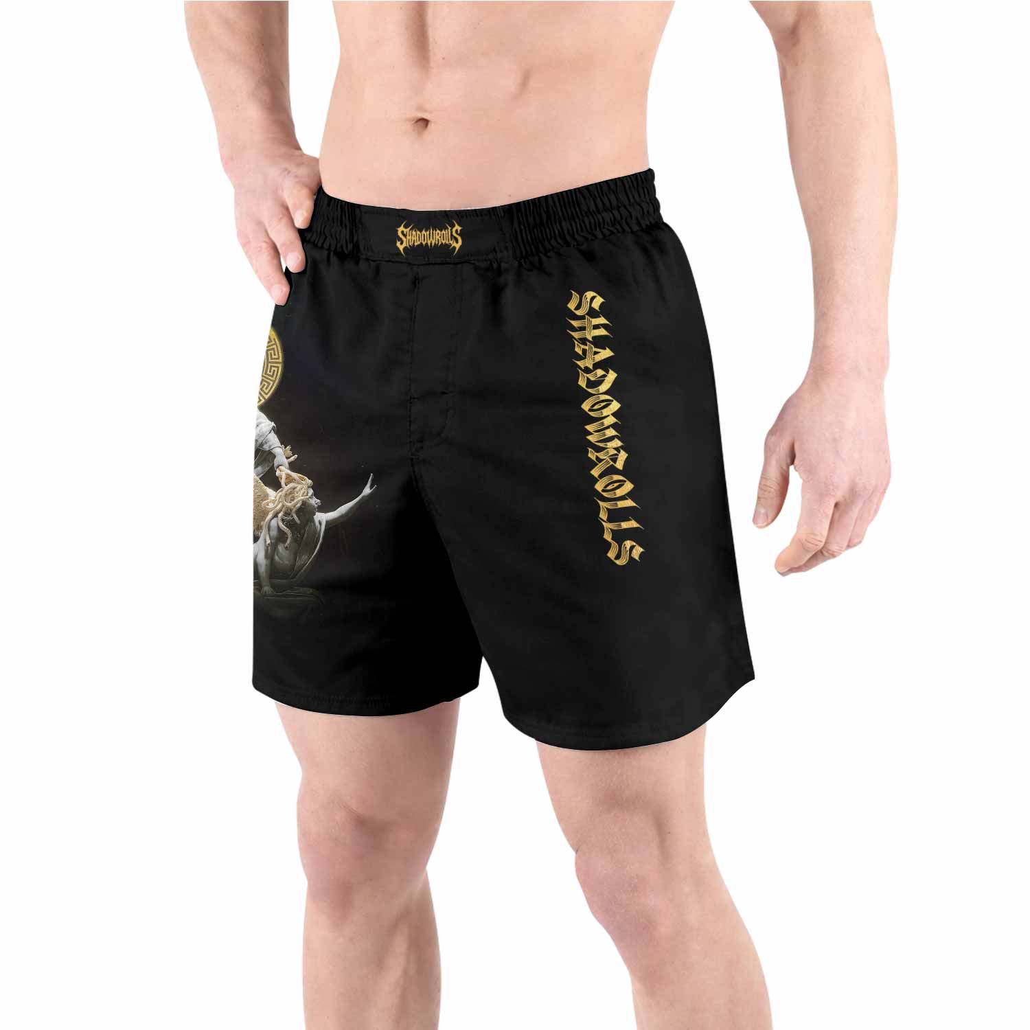 Fall of Medusa Grappling Shorts - front view lifestyle