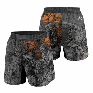 Riders of the Apocalypse Grappling Shorts - front and back view