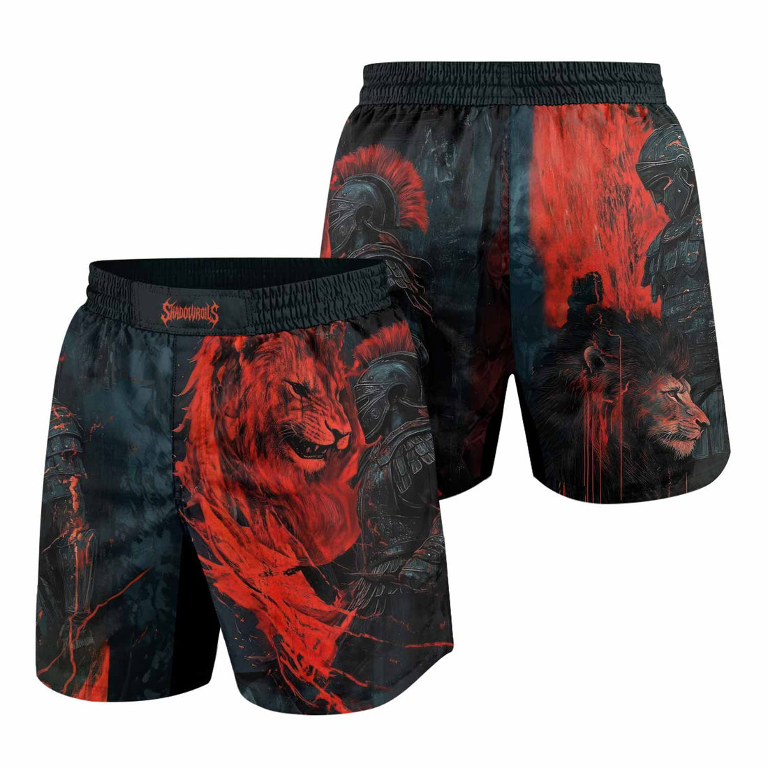 Legion of Blood Grappling Shorts - front and back view