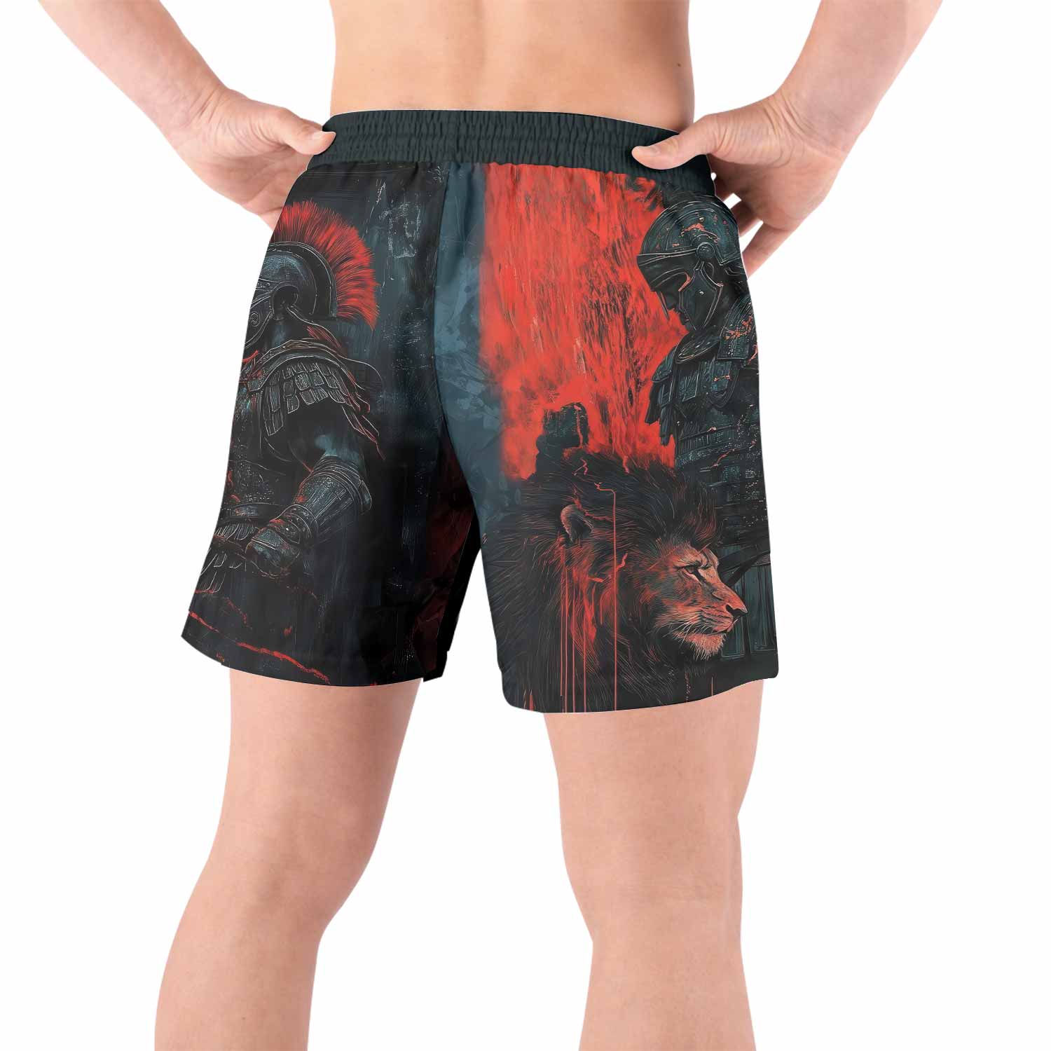 Legion of Blood Grappling Shorts - back view lifestyle